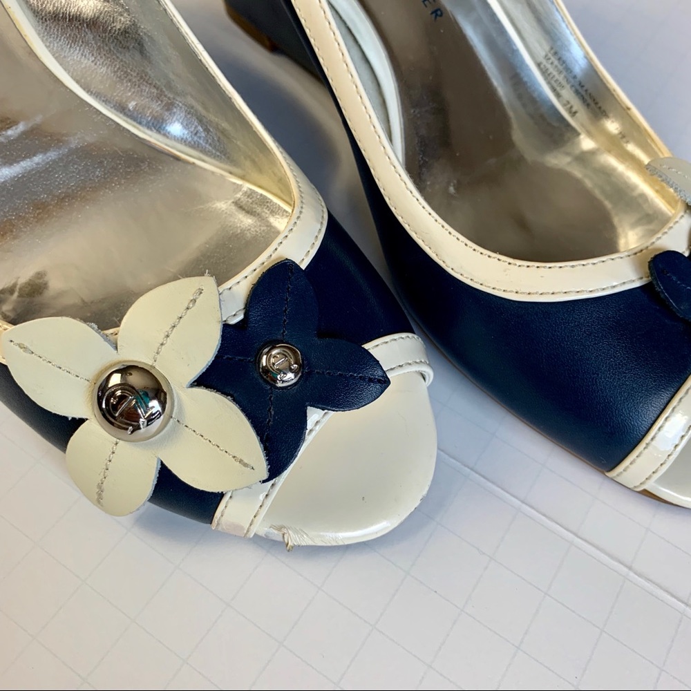 VTG Etienne Aigner Navy wedges - Picture 2 of 7